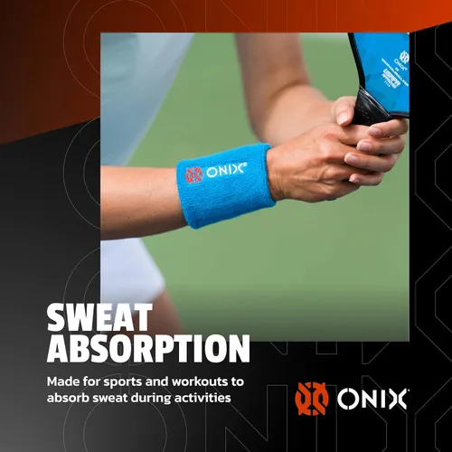 Miniatura 3 de ONIX Pulsera de absorción de sudor de pickleball Azul