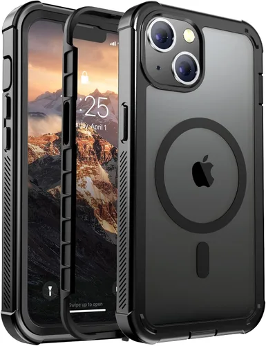Miniatura 150 de jaroco - Funda magnética compatible con MagSafe para iPhone 11 de 6.1 pulgadas; protección de grado militar contra caídas, de doble capa