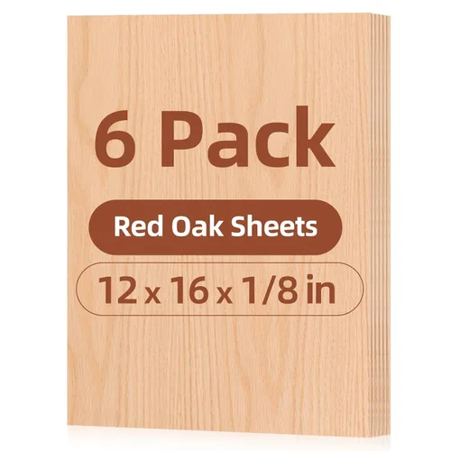 Miniatura 41 de Paquete de 12 hojas de tilo Rowood, 12x12x1/8pulgadas, tilo de 3mm para corte láser, kits de manualidades para adultos, tablero de madera