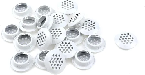 30 rejillas de ventilación circulares de 0.79 pulgadas (0.748 in) de acero inoxidable con orificios de malla redonda para cocina, baño, gabinetes,