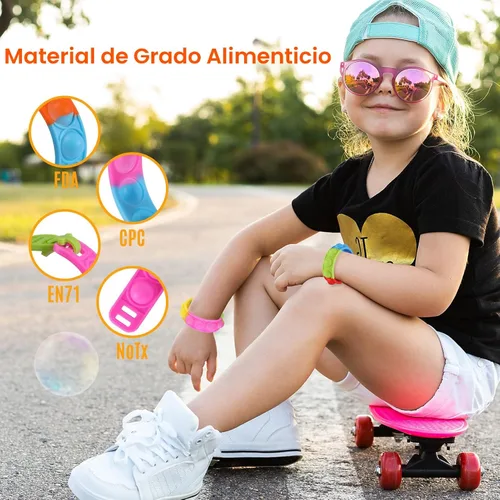 Miniatura 3 de Regalos de fiesta para niños, juguetes Pop Fidget a granel, son 24 paquetes de pulseras Fidget, regalos de fiesta de cumpleaños para Halloween