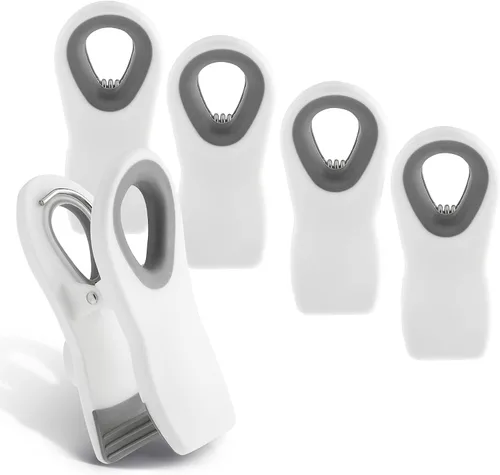 Miniatura 9 de COOK WITH COLOR Clips para bolsas de chips con imán para almacenamiento de alimentos con agarre hermético para bolsas de pan, bolsas de aperitivos