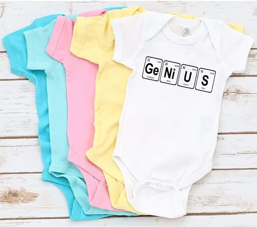 Miniatura 6 de Genius Brillian Funny Onesie Smart Message Clever Body para bebé