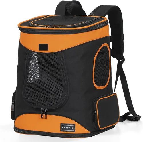 Miniatura 12 de Petsfit: mochila para mascotas con diseño de cojín de cintura mejorado para un mejor ajuste a la cintura, adecuada para gatos y conejos pequeños