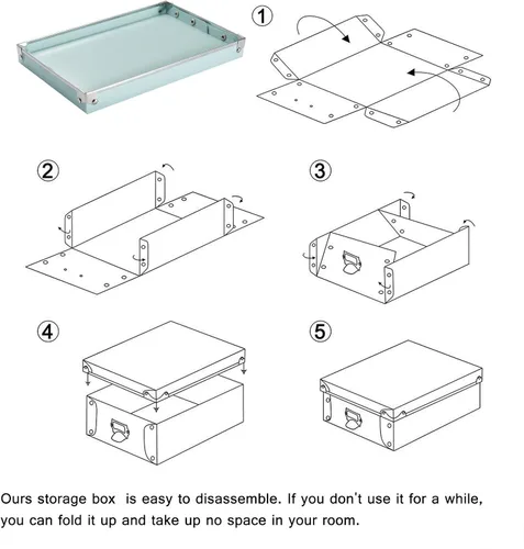Miniatura 7 de SEEKIND Caja de almacenamiento con tapas y asas decorativas, 3 en 1, a prueba de humedad, plegable para ahorrar espacio, para ropa, cosméticos