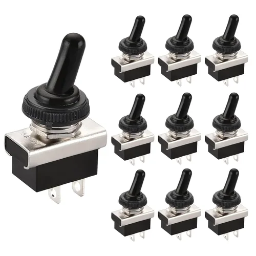 Miniatura 22 de Baomain, interruptor de conmutación SPST con apagado-encendido, 2 clavijas, 12 V 25 A con cubierta impermeable para auto