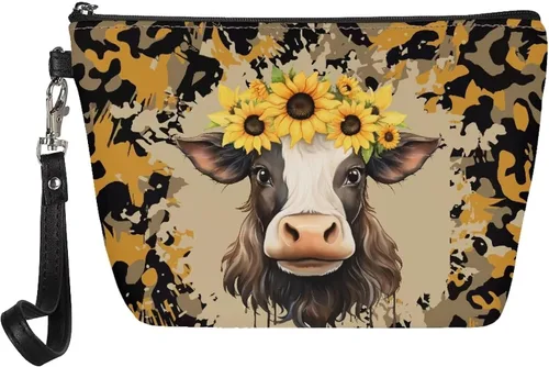 Miniatura 39 de HUGS IDEA Bolso animal del maquillaje de la impresión de la moda de las mujeres de la PU de, Negro (Dachshund), Chico