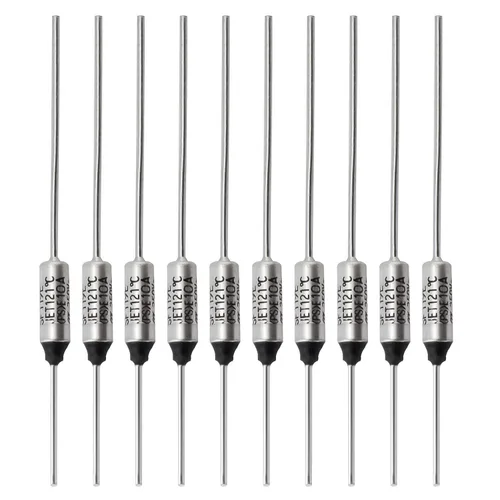SF119E-121 grados de metal de corte térmico fusible térmico 10A 250 V para transformador de motor eléctrico industrial electrodoméstico 10 unids