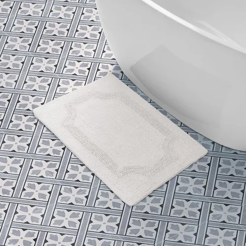 Miniatura 23 de Laura Ashley - Tapete de baño reversible de algodón, decoración de baño de alta calidad, lavable a máquina, altamente absorbente, 17 x 24 pulgadas