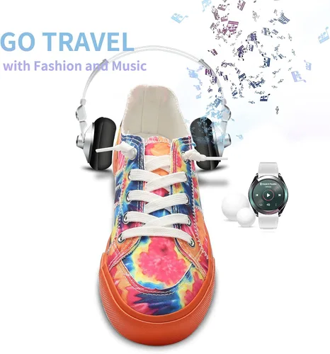 Miniatura 7 de Obtaom Play Tenis de lona para mujer, sin cordones, a la moda, blanco desgastado y estampado de leopardo