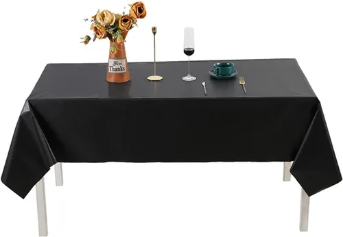 Mantel de plástico desechable, paquete de 5 manteles de 54 x 108 pulgadas, para fiestas, pícnic, boda, decorativo, manteles, a prueba de fugas y