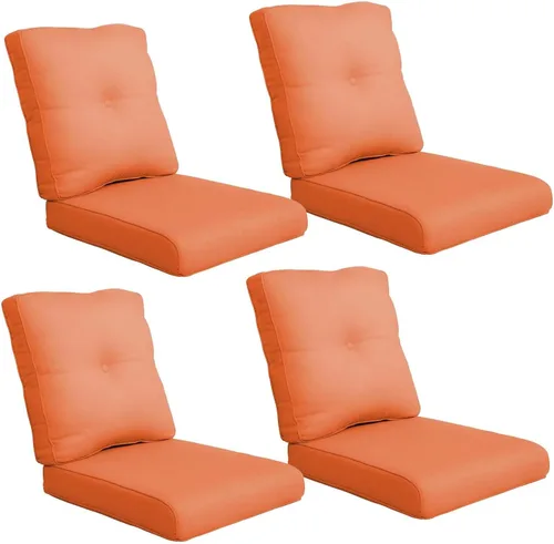 Miniatura 122 de Rilyson Cojines de patio para muebles de exterior, 22 x 24 pulgadas, respaldo alto y asiento profundo, cojín de exterior para sillas de patio, sofá