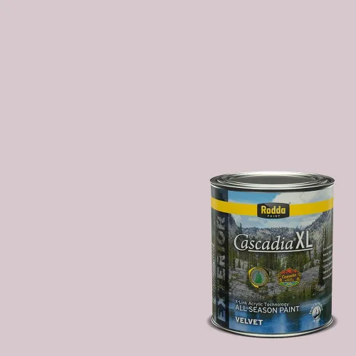 Miniatura 163 de Rodda Paint CASCADIA XL Pintura e imprimación de satén exterior en uno, cuarto de galón, bikini lavanda