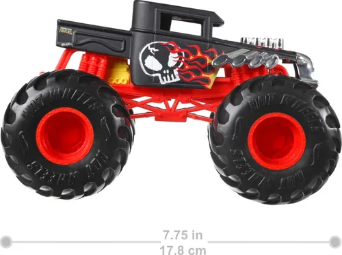 Miniatura 3 de Hot Wheels Camiones de Juguete Monstruo, Agitador de Huesos de Gran Tamaño de Metal a Escala 1:24, Vehículo de Juego para Niños y Coleccionistas