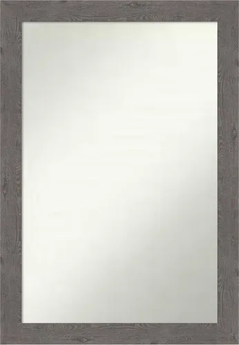 Miniatura 147 de Amanti Art Espejo de baño gris para sobre el fregadero, 31 x 48 pulgadas, espejo de tocador rectangular estrecho de color gris, marco de madera