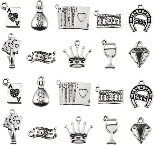 Miniatura 23 de LiQunSweet 100 dijes para viaje al extranjero, 10 unidades, para hacer joyas Abalorio de viaje_10 estilos
