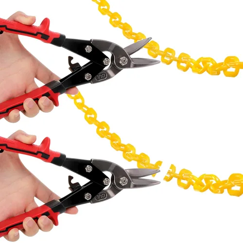 Miniatura 4 de Peohud Cadena de seguridad de plástico, eslabones de cadena de barrera amarilla de 1.3 pulgadas x 50 pies para valla, estacionamiento, puerta