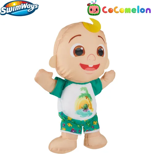 Miniatura 2 de SwimWays Cocomelon JJ Swim Huggable, juguetes para niños, juguetes de baño y juguetes de playa, animal de peluche flotante de agua para niños de 1