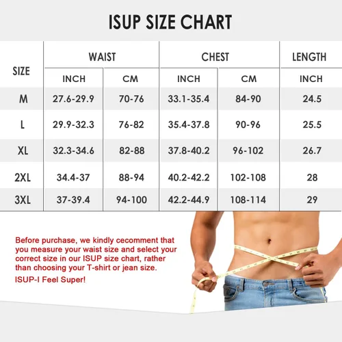 Miniatura 6 de ISUP Camisa de compresión para hombre, adelgazante, moldeador de cuerpo, compresión de pecho, control de abdomen