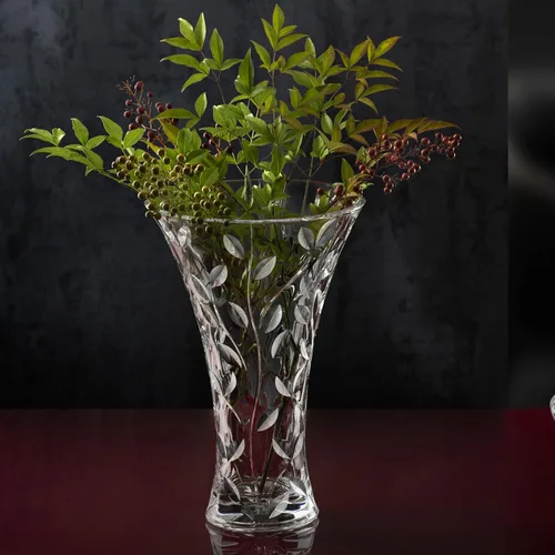 Miniatura 3 de Lorren Home Trends Jarrón de cristal Laurus 11" - Hecho en Italia
