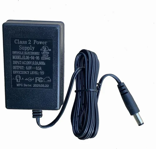 weelye Cargador de juguetes para niños de 6 V, SL-04-06, 6,0 V, 0,5 A, cargador universal para niños, suministros de batería, enchufe redondo