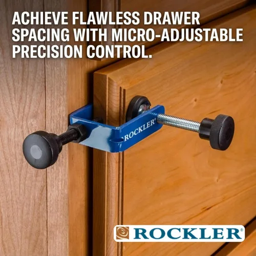 Miniatura 4 de Rockler Abrazaderas de instalación de cajones de gabinete, cajón derecho, izquierdo, herramientas de gabinete, acero, cajón delantero de plástico