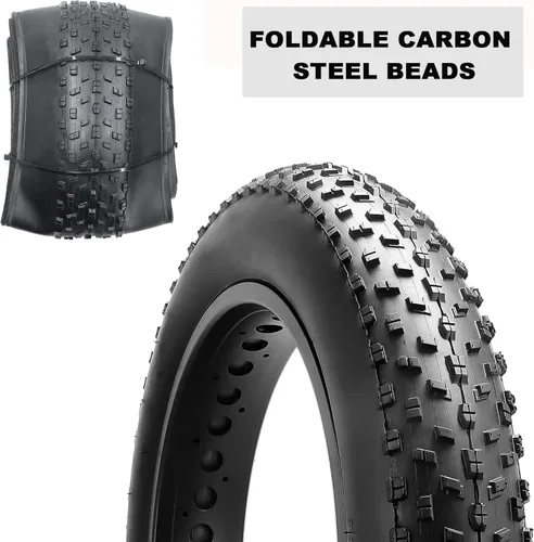 Miniatura 5 de MOHEGIA Fat Bike Tire: 20x3.0/20x4.0/26x3.0/26x4.0 Inch Foldable Replacement for E-Bike and MTB On-Road and Off-Road