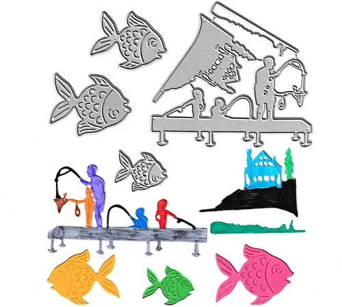 Miniatura 7 de Troqueles de corte de coral de algas marinas, caracolas de estrella de mar de mar, plantillas de metal en relieve para tarjetas de álbumes