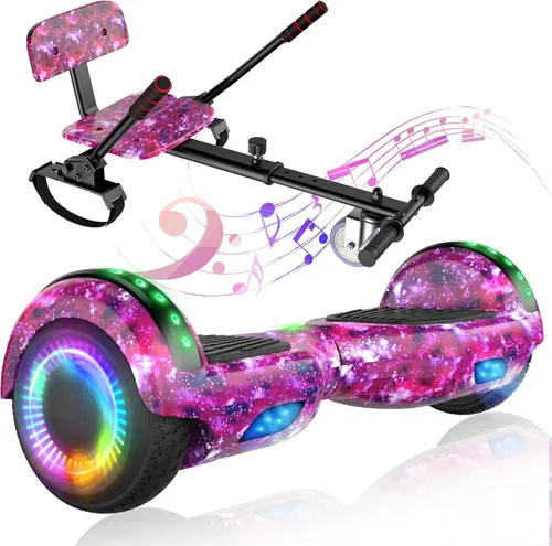 Miniatura 9 de Accesorio de Asiento para Patinete, Patinete con Go Kart para Niños, Niñas, Adultos, con Luces LED Coloridas, Bluetooth