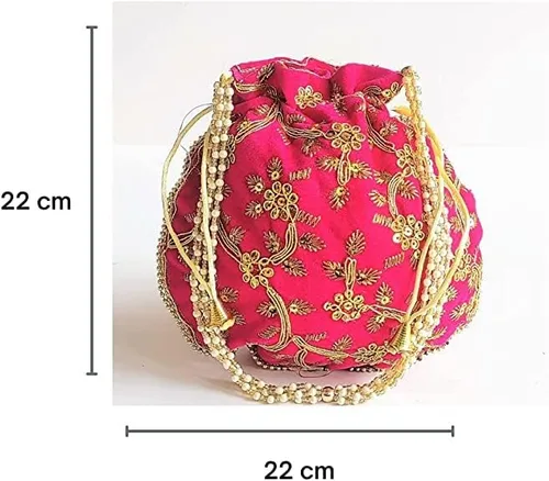 Miniatura 3 de PANACHE MERCHANT - Bolsa decorativa para mujer, bolsa Batwa con mango de perlas, bolso de mano para mujer
