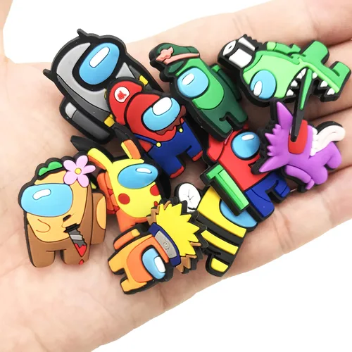 Miniatura 4 de JunxinGYL 42 piezas de dijes para zapatos, pulsera con agujeros, accesorios para niños, niñas, adolescentes y adultos, recuerdos de fiesta de Among