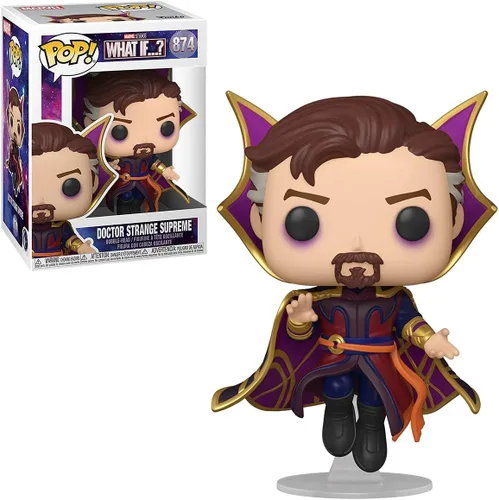Miniatura 2 de POP Marvel: What If - Figura de vinilo Pop de Doctor Strange Supreme Funko (incluye funda protectora compatible con Pop Box), multicolor, 3.75
