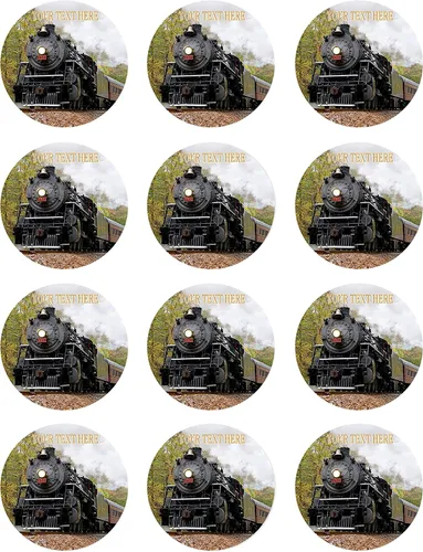 Miniatura 2 de Tren (Nr1) - Decoración comestible para cupcakes - 1.8" cupcake (20 piezas/hoja)