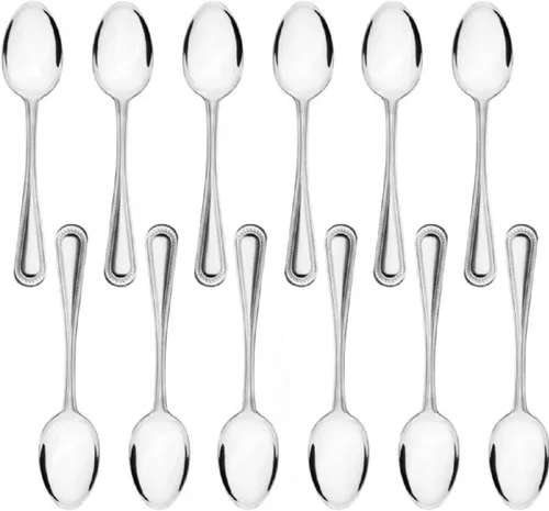 Miniatura 15 de TrueCraftware - Juego de 12 cucharas de caldo de acero inoxidable Jewel - Juego de cubiertos de acero inoxidable para el hogar y restaurante