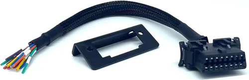 Miniatura 4 de JUTA OBD2 J1962 Hembra a Cable Trenzado Abierto con Soporte 16PIN Cable de Reemplazo de Puerto OBDII - [1ft/30cm]