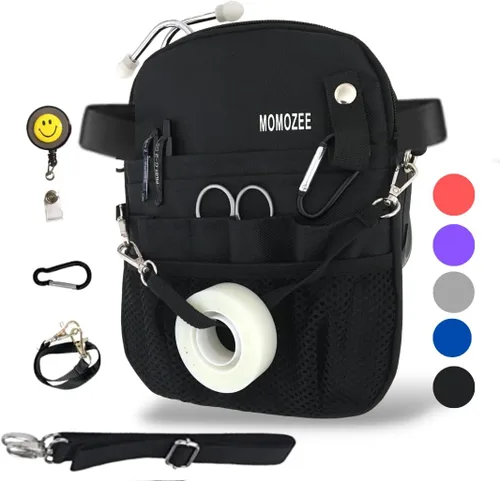 MOMOZEE Bolsa de enfermera, artículos esenciales de enfermería para enfermeras riñonera, artículos esenciales para estudiantes de enfermera,