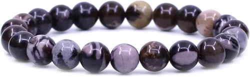 Miniatura 42 de Amandastone Pulsera elástica de cuentas redondas de 0.315 in con piedras preciosas naturales de 7 pulgadas