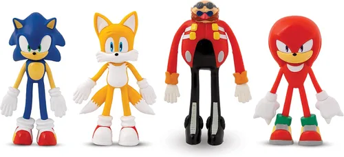 TCG Toys Bend-EMS - Sonic The Hedgehog - ¡Las figuras de acción originales flexibles y posicionables de los años 90 están de vuelta! Excelentes