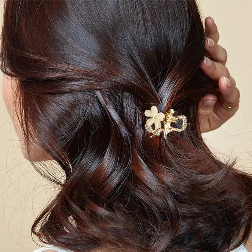 Miniatura 2 de Pinzas pequeñas para el cabello, pinzas de pelo con diamantes de imitación de ópalo, cristales de agarre para cabello grueso, fino, largo o corto