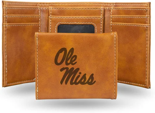 Miniatura 31 de NCAA Rico Industries - Billetera triple grabada con láser, con grabado láser, accesorio para hombre