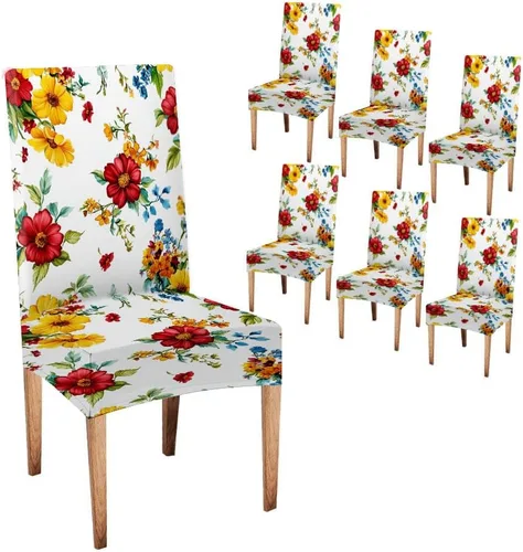 Miniatura 52 de CAPSCEOLL Fundas para Sillas De Comedor 4, Funda elástica para silla de comedor, lavable de elastano, fundas para sillas Parsons de cocina, Fundas