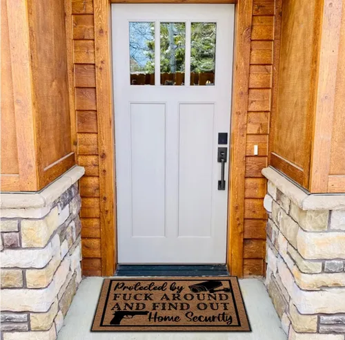 Miniatura 6 de Tapete para puerta delantera, para interiores, para interiores, protegido por la mierda y averigua el hogar, tapete de seguridad para el hogar