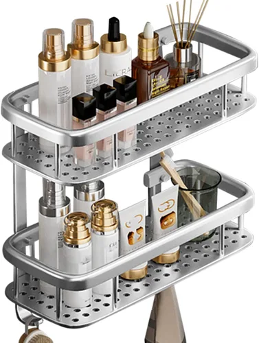 Miniatura 15 de Estante de ducha, estante de esquina de baño, cesta de ducha, estante de ducha, estante de baño, estantes de baño, estante de ducha montado