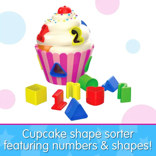 Miniatura 2 de The Learning Journey - Aprendizaje temprano - Clasificador de formas de cupcakes - Clasificador de formas para niños pequeños a partir de 12 meses