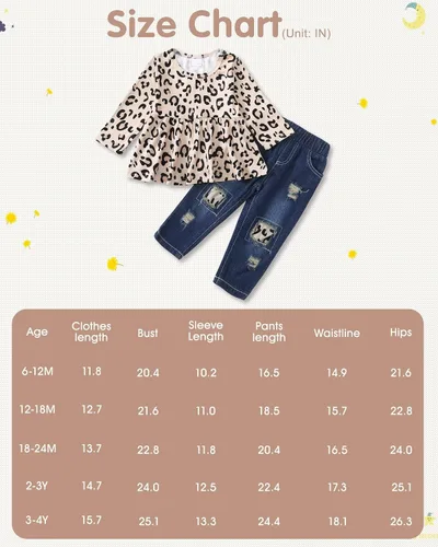 Miniatura 7 de SANMIO Conjunto de ropa para niña, lindo conjunto de camiseta floral con mangas con volantes y pantalones de mezclilla rasgados