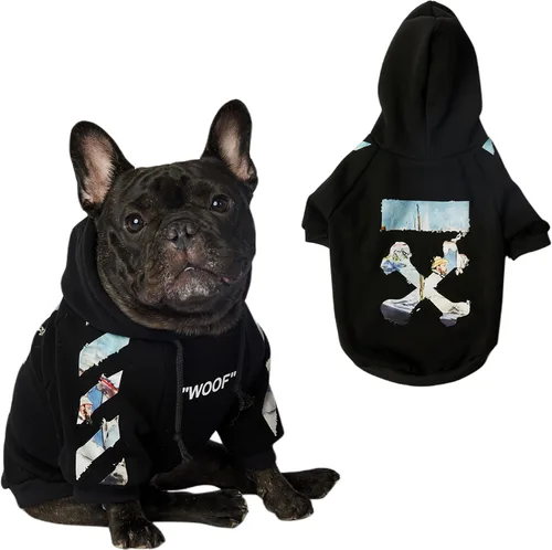 Miniatura 11 de ChoChoCho Sudadera con capucha y suéter para perros – Elegante ropa urbana de algodón para gatos y cachorros en gris – S, M, L