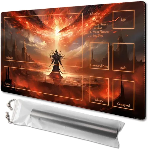 Miniatura 49 de MTG - Tapete de juego tamaño 24 x 14 pulgadas, bolsas de almacenamiento gratuitas, respaldo antideslizante, impresión, ideal para entusiastas