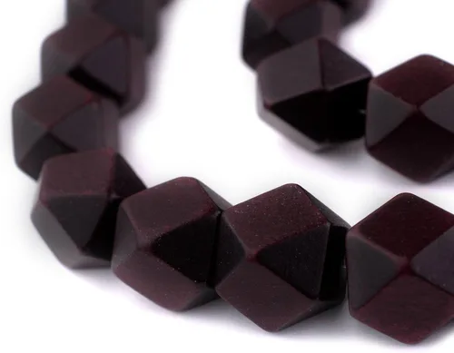 Miniatura 58 de TheBeadChest - Cuentas de madera de cubo sin esquinas azul azul: cuentas orgánicas naturales de corte de diamante de 0.787 in para la fabricación