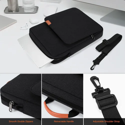 Miniatura 3 de Funda de transporte para iPad de 13 pulgadas para iPad Pro M5 y Air M2/M3 2025, iPad Pro 12.9, Surface Laptop 7th de 13.8", funda acolchada de viaje
