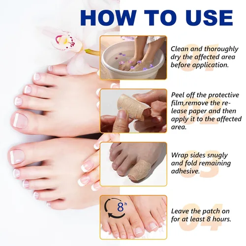 Miniatura 4 de Parches de uñas, 32 parches para el cuidado de las uñas de los pies para uñas secas, débiles y agrietadas, uñas profundamente hidratantes, protegen